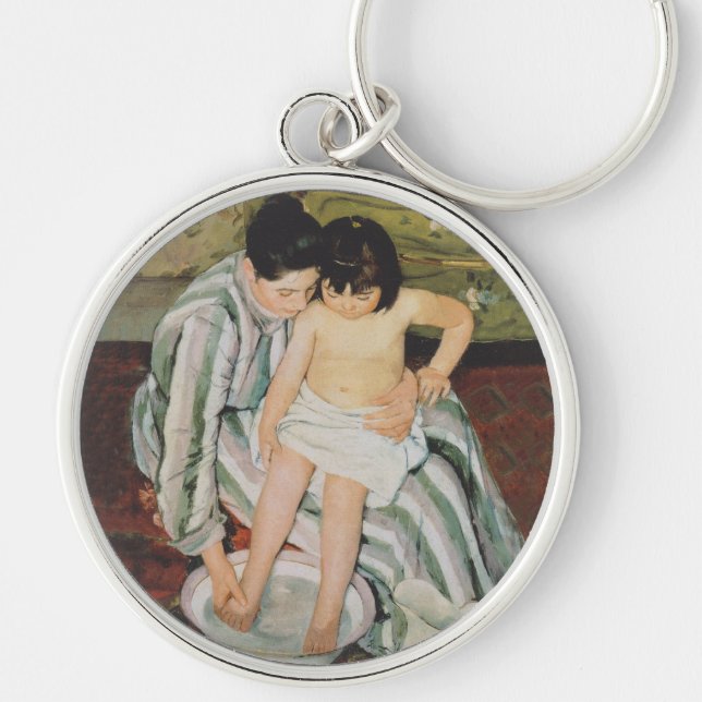Mary Cassatt Child's Bath Painting Schlüsselanhänger (Vorne)