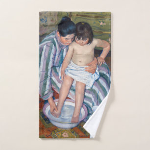 Mary Cassatt - Das Bad des Kindes / Das Bad Badhandtuch Set