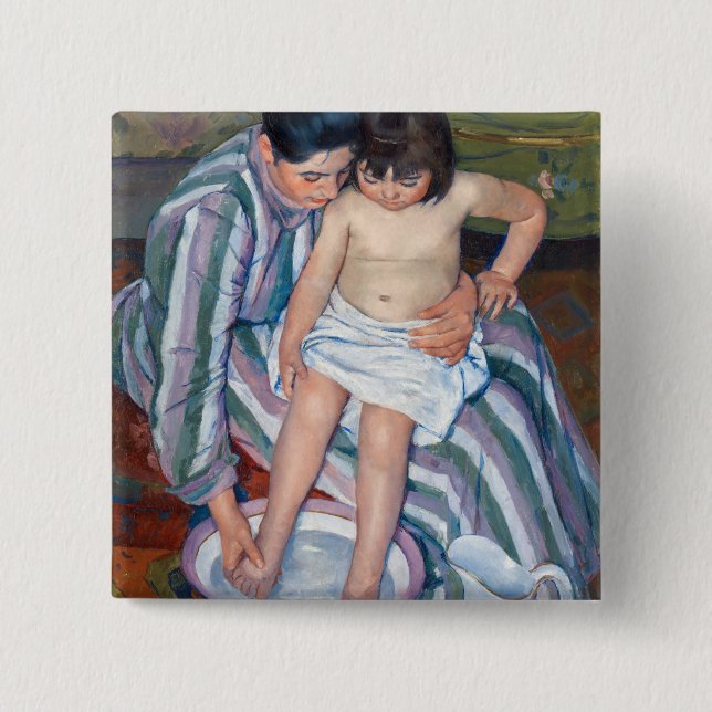 Mary Cassatt - Das Bad des Kindes / Das Bad Button (Vorderseite)