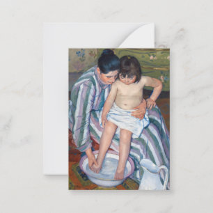 Mary Cassatt - Das Bad des Kindes / Das Bad Mitteilungskarte