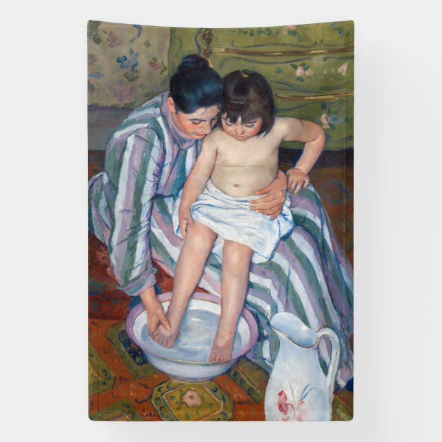 Mary Cassatt - Das Kinderbad / das Bad Banner (Vertikal)