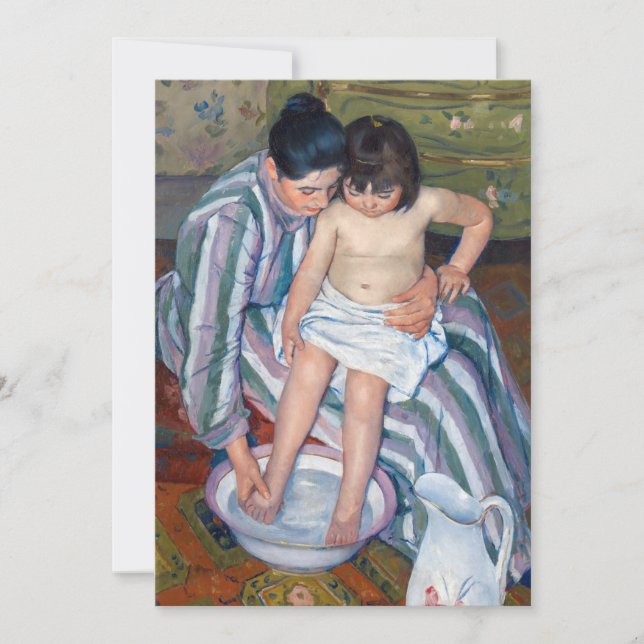 Mary Cassatt - Das Kinderbad / das Bad Dankeskarte (Vorderseite)
