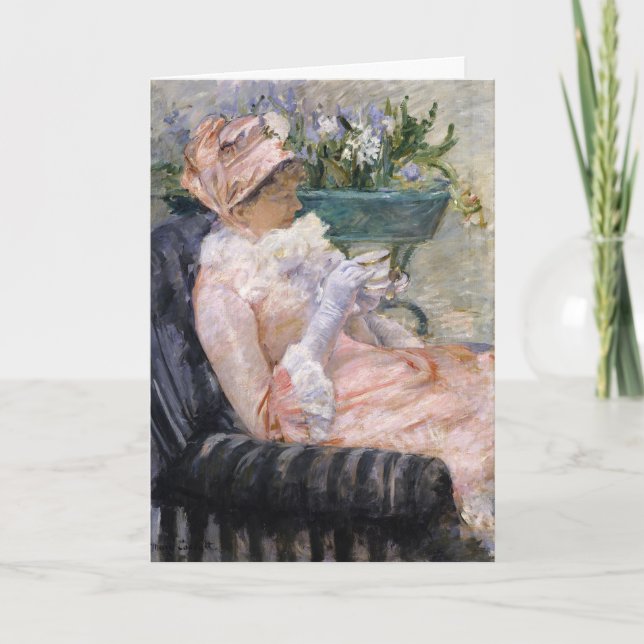 Mary Cassatt - Der Cup der Tee Karte (Vorderseite)