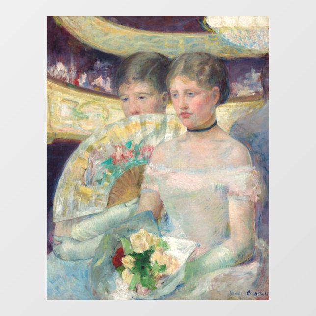 Mary Cassatt - Die Loge Fensteraufkleber (Blatt)