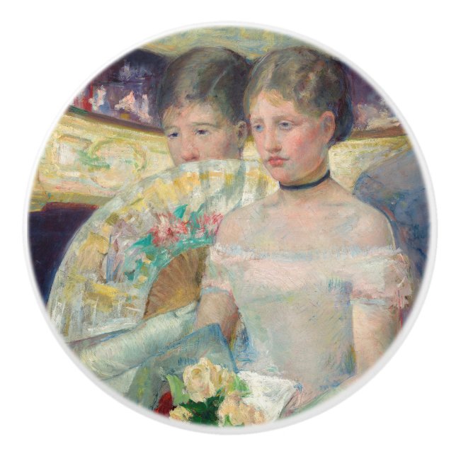 Mary Cassatt - Die Loge Keramikknauf (Vorderseite)