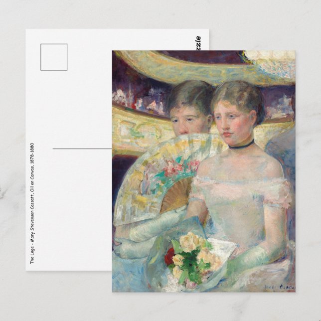 Mary Cassatt - Die Loge Postkarte (Vorne/Hinten)