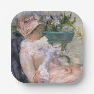 Mary Cassatt - Die Tasse Tee Pappteller