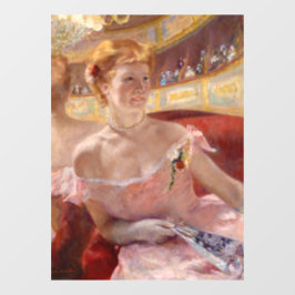 Mary Cassatt - Eine Frau mit Perlenschnur in einer Fensteraufkleber