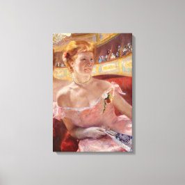 Mary Cassatt - Eine Frau mit Perlenschnur in einer Leinwanddruck