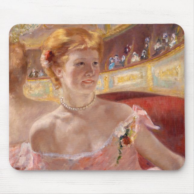 Mary Cassatt - Eine Frau mit Perlenschnur in einer Mousepad (Vorne)