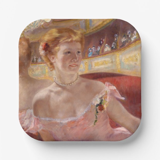 Mary Cassatt - Eine Frau mit Perlenschnur in einer Pappteller (Vorderseite)