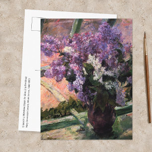 Mary Cassatt - Flieder in einem Fenster Postkarte