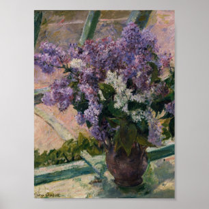 Mary Cassatt - Fliedern in einem Fenster Poster