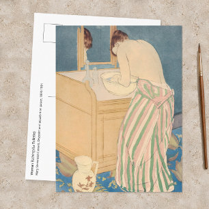 Mary Cassatt - Frau beim Baden Postkarte