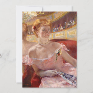Mary Cassatt - Frau mit Perlenkette in einer Loge Dankeskarte