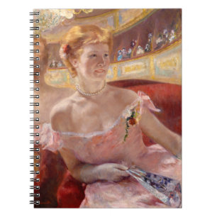 Mary Cassatt - Frau mit Perlenkette in einer Loge Notizblock