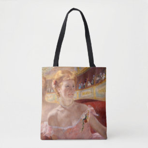 Mary Cassatt - Frau mit Perlenkette in einer Loge Tasche