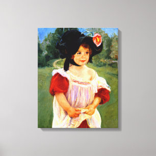 Mary Cassatt - Frühling, Margot Stehend in einem G Leinwanddruck