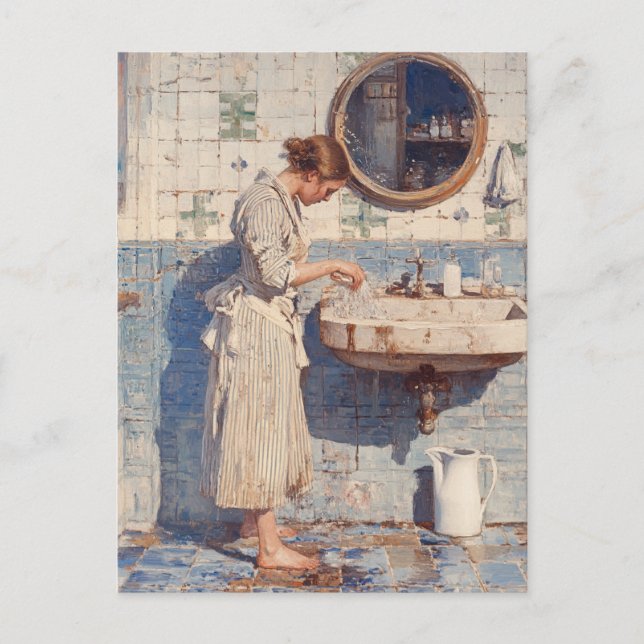 Mary Cassatt Gemälde Vintag Postkarte (Vorderseite)