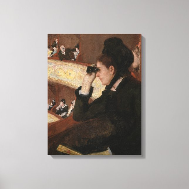 Mary Cassatt - In Loge Leinwanddruck (Vorderseite)