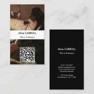 Mary Cassatt - In Loge - QR-Code Visitenkarte
