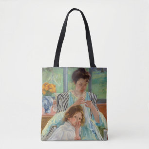 Mary Cassatt - Junge Mutter beim Nähen Tasche