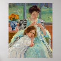 Mary Cassatt - Jungmütternähen