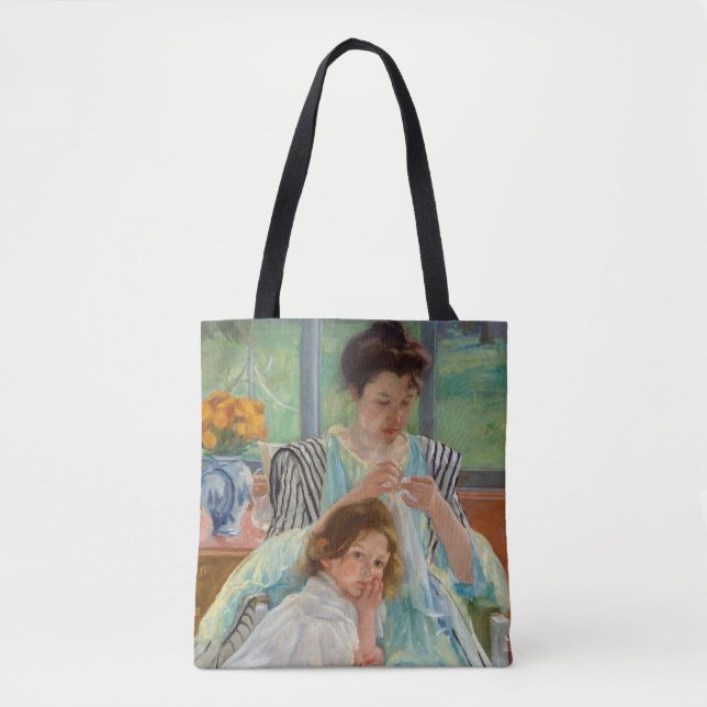 Mary Cassatt - Jungmütternähen Tasche (Vorderseite)