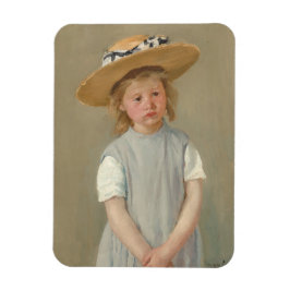 Mary Cassatt - Kind in einem Strohhut Magnet