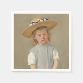 Mary Cassatt - Kind in einem Strohhut Serviette