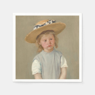 Mary Cassatt - Kind in einem Strohhut Serviette
