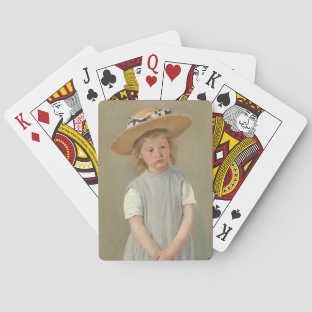 Mary Cassatt - Kind in einem Strohhut Spielkarten (Rückseite)