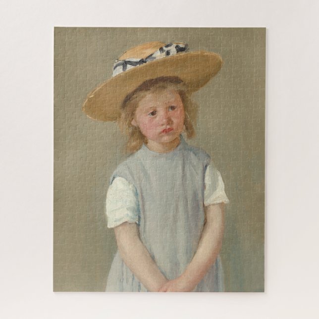 Mary Cassatt - Kind mit Strohhut (Vertikal)