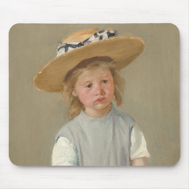 Mary Cassatt - Kind mit Strohhut Mousepad (Vorne)