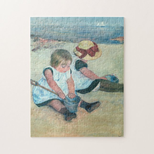 Mary Cassatt - Kinder, die am Strand spielen (Vertikal)
