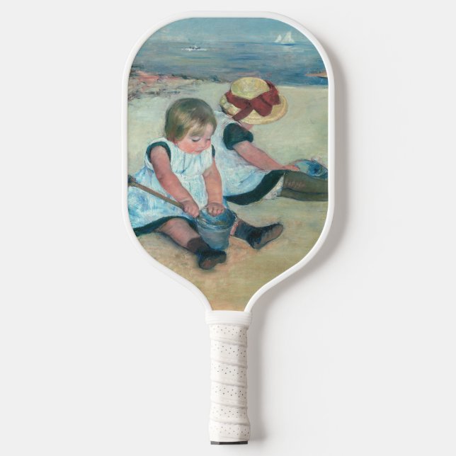 Mary Cassatt - Kinder, die am Strand spielen Pickleball Schläger (Vorderseite)