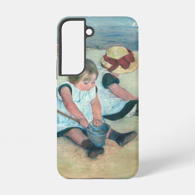Mary Cassatt - Kinder, die am Strand spielen Samsung Galaxy Hülle (Rückseite)
