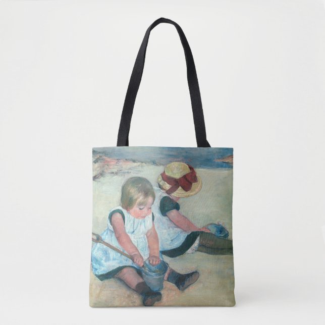 Mary Cassatt - Kinder, die am Strand spielen Tasche (Vorderseite)
