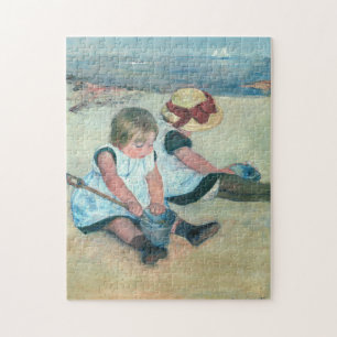 Mary Cassatt - Kinder spielen am Strand