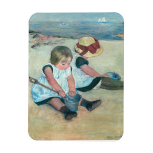 Mary Cassatt „Kinder spielen am Strand“ Magnet