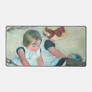 Mary Cassatt - Kinder spielen am Strand Schreibtischunterlage