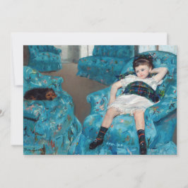 Mary Cassatt - Kleines Mädchen in einem blauen Ses Einladung