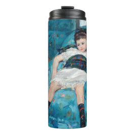 Mary Cassatt - Kleines Mädchen in einem blauen Ses Thermosbecher