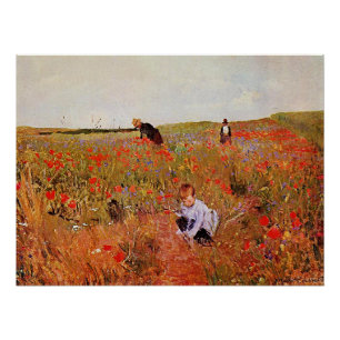 Mary Cassatt Kunstwerke, Red Poppies, Poster