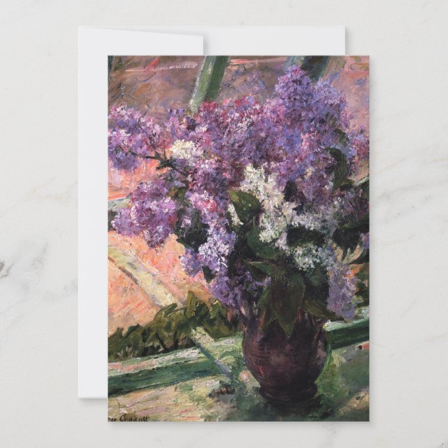 Mary Cassatt - Lilacs in einem Fenster Dankeskarte (Vorderseite)