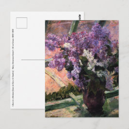 Mary Cassatt - Lilacs in einem Fenster Postkarte