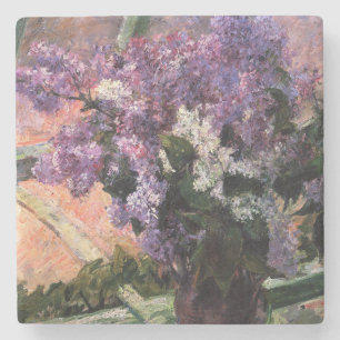 Mary Cassatt - Lilacs in einem Fenster Steinuntersetzer