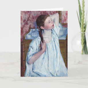 Mary Cassatt - Mädchen beim Frisieren Karte