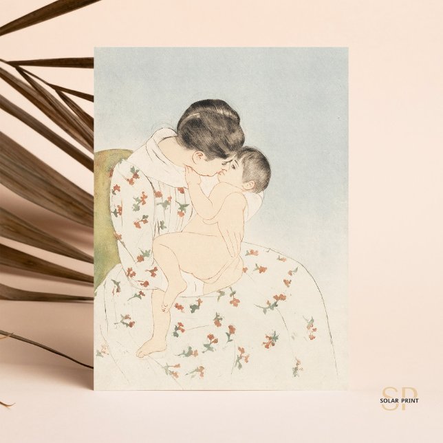 Mary Cassatt Mutter's Kiss Mother Child Art Postkarte (Von Creator hochgeladen)