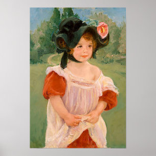 Mary Cassatt "Spring: Margot Stehend in einem Gart Poster
